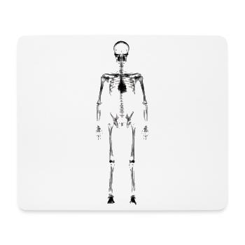 Menschliches Skelett-Silhouetten-Anatomie-Halloween - Mousepad (Querformat) - Weiß - Vorne