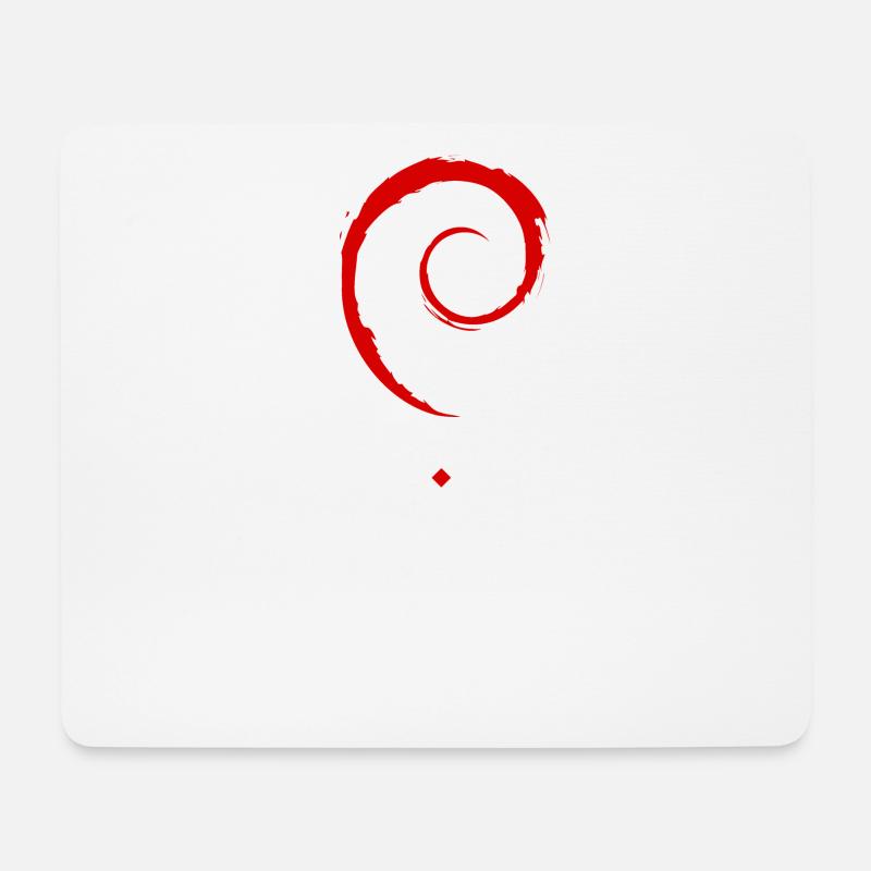 Austrian Debian Swirl - Mousepad (Querformat) - Weiß