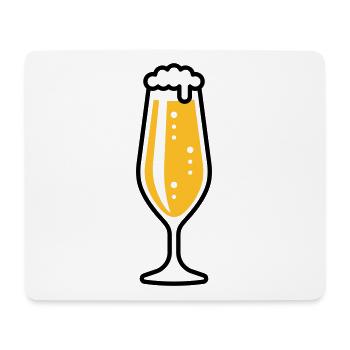 Pilsglas Schlank (Bier / Pils / Biertulpe / 2C) - Mousepad (Querformat) - Weiß - Vorne