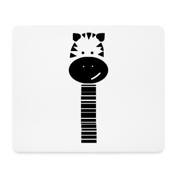 süßes Zebra mit langem Hals - Mousepad (Querformat) - Weiß - Vorne