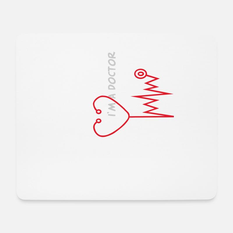 médecin - Tapis de souris (format paysage) - blanc