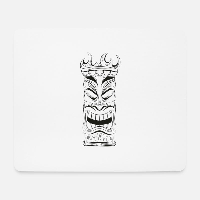Tiki - Mousepad (Querformat) - Weiß