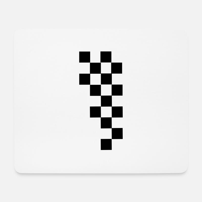 RACING FLAG - Mousepad (Querformat) - Weiß