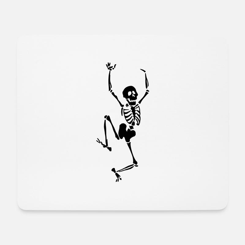 Tanzen-Skelett - Mousepad (Querformat) - Weiß
