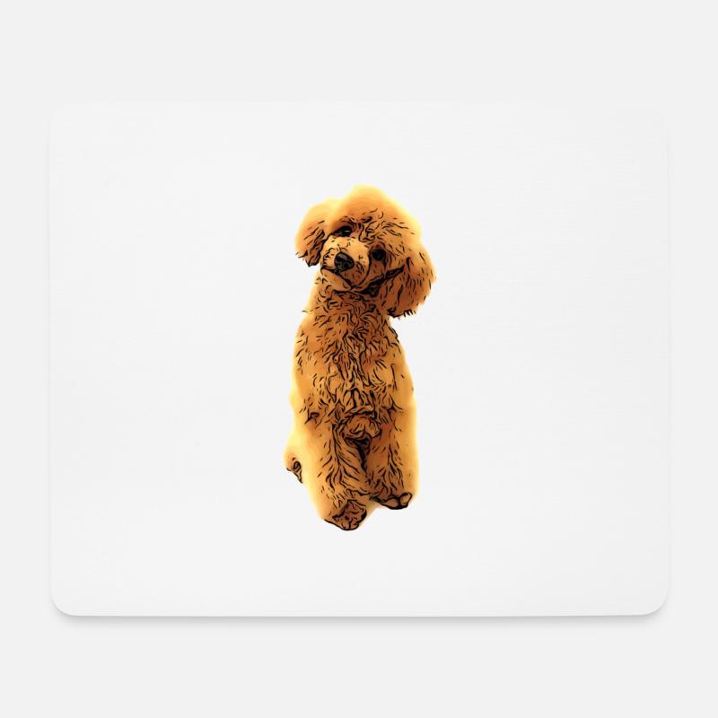 Sweet poodle puppy - Mouse Pad (horizontal) - white