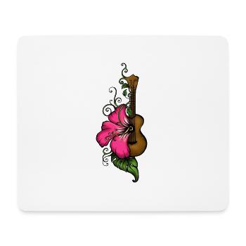Ukulele - Mouse Pad (horizontal) - white - Front