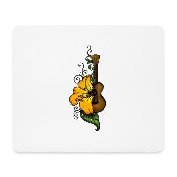 Ukulele - Mousepad (Querformat) - Weiß - Vorne