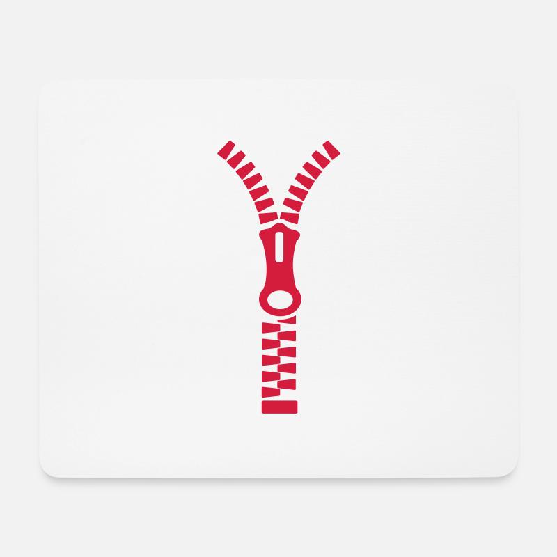 Reißverschluss - Mousepad (Querformat) - Weiß