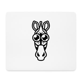 zebra child drawing animals - Mouse Pad (horizontal) - white - Front