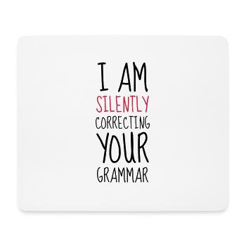 Grammar - Humor - Funny - Joke - Friend - Tapis de souris (format paysage) - blanc - Devant
