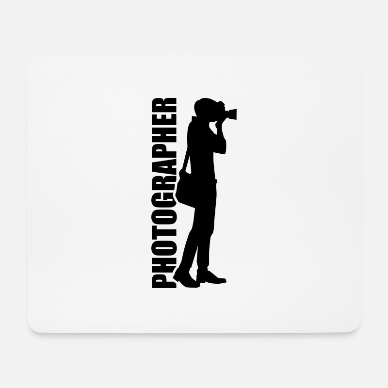 Fotograf - Mousepad (Querformat) - Weiß