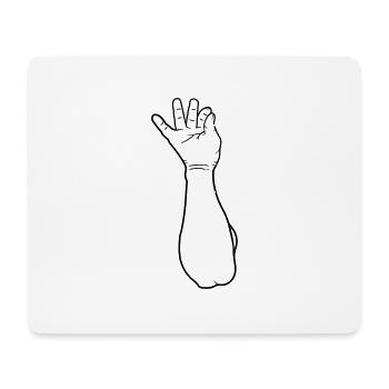 Fingers scatter salt - Mouse Pad (horizontal) - white - Front