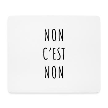 Non c’est non - Tapis de souris (format paysage) - blanc - Devant