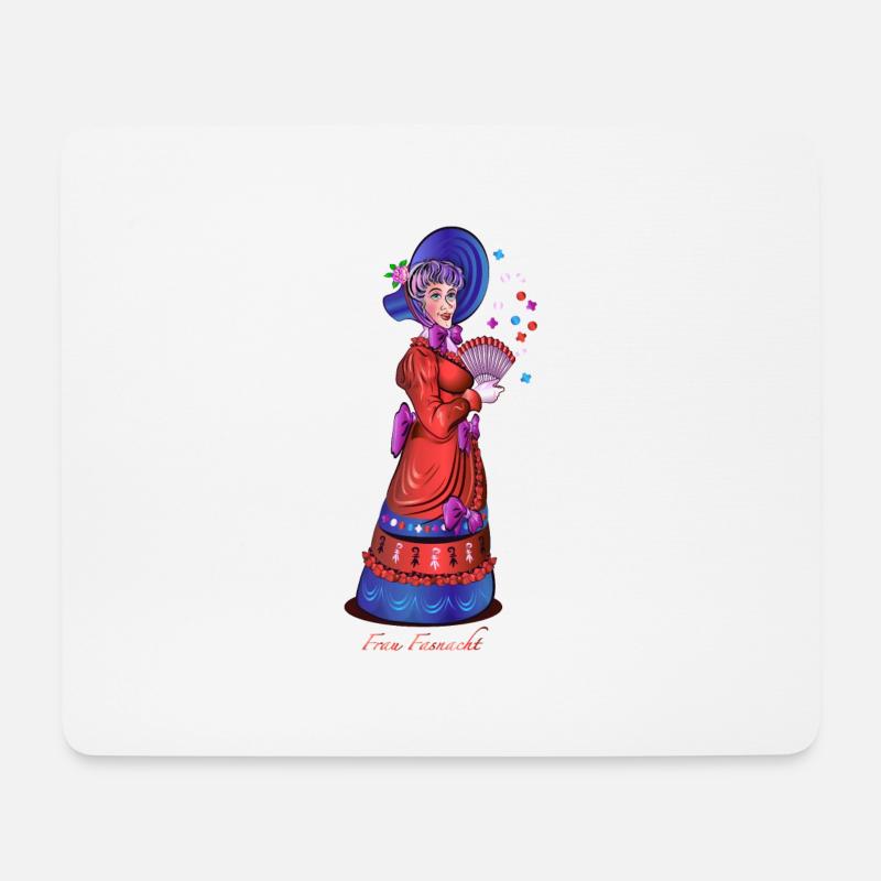 Frau Fasnacht - Alte Tante - Mousepad (Querformat) - Weiß