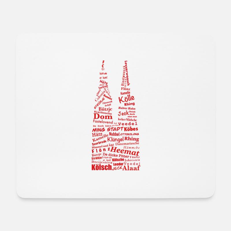Kölner Dom Design Köln Design - Mousepad (Querformat) - Weiß