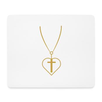 Jesus Christ Gott God - Mousepad (Querformat) - Weiß - Vorne
