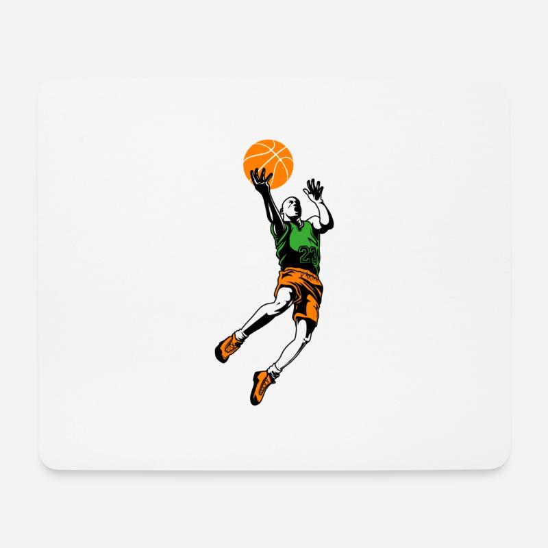 Basketball Basketball Basketball - Mousepad (Querformat) - Weiß
