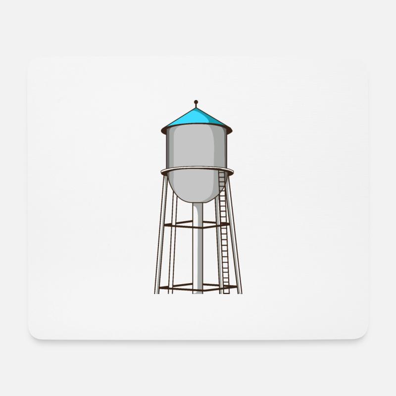 Tour d’eau - Tapis de souris (format paysage) - blanc