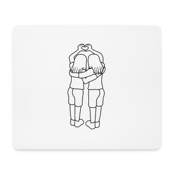Dear 2 Friends - Mouse Pad (horizontal) - white - Front