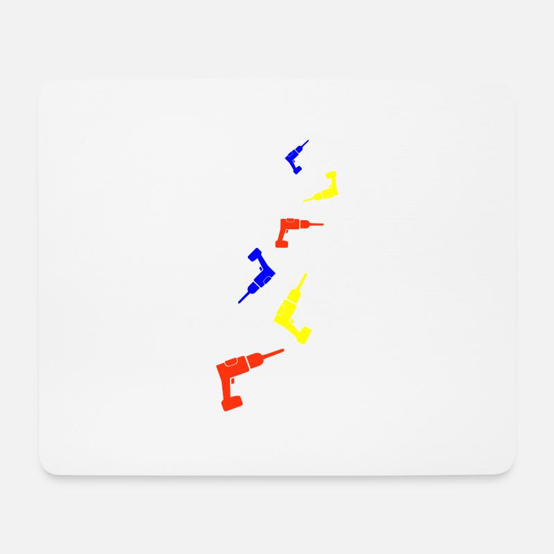 Bohrmaschine - Mousepad (Querformat) - Weiß