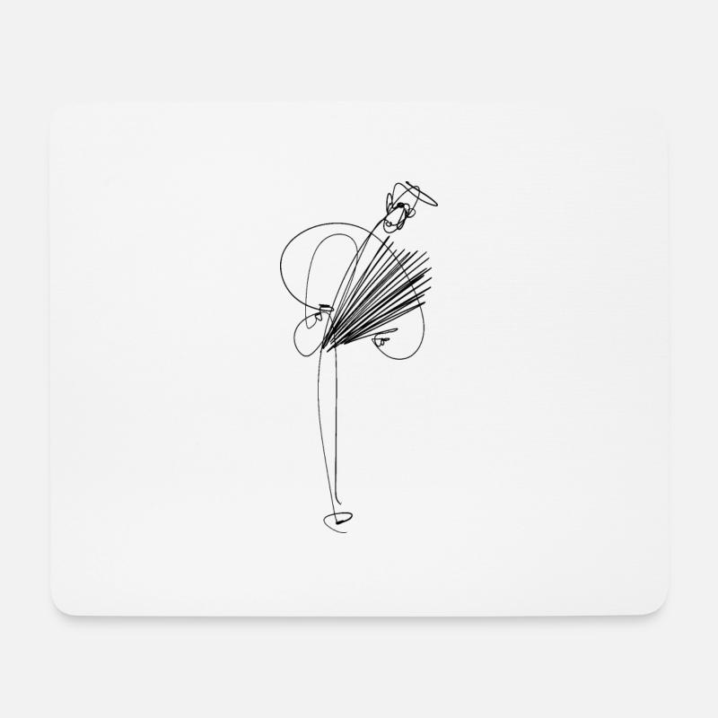 Akkordeon - Mousepad (Querformat) - Weiß