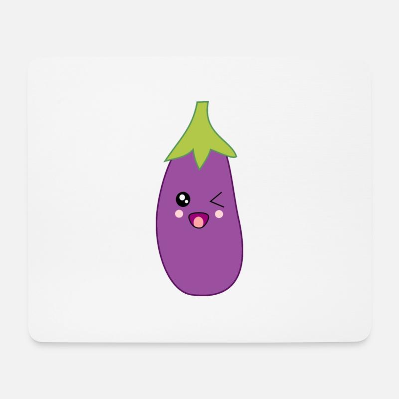 Aubergine Gemüse Kostüm Fasching Karneval - Mousepad (Querformat) - Weiß