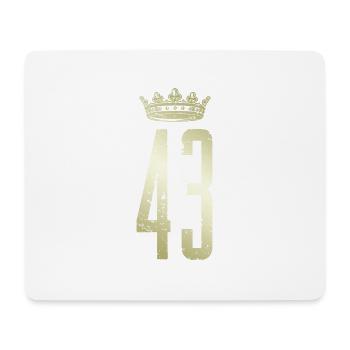 43 number crown - Mouse Pad (horizontal) - white - Front