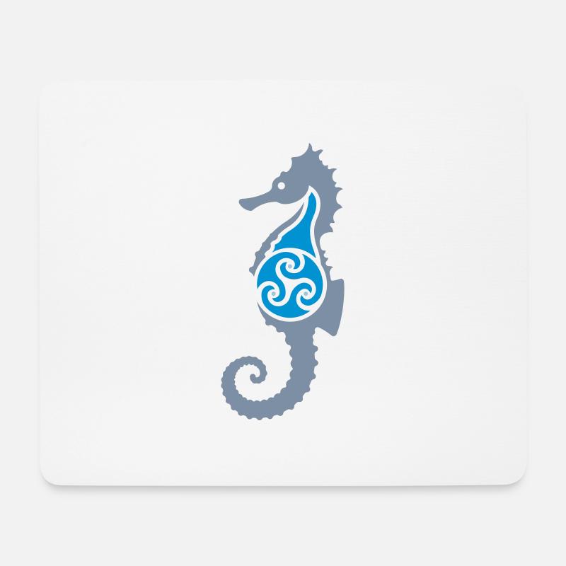 wee sea horse - Mousepad (Querformat) - Weiß