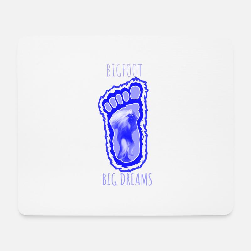 big foot big dreams - Mouse Pad (horizontal) - white