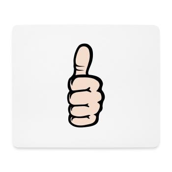 Alles klar OK Hand Symbol - Mousepad (Querformat) - Weiß - Vorne