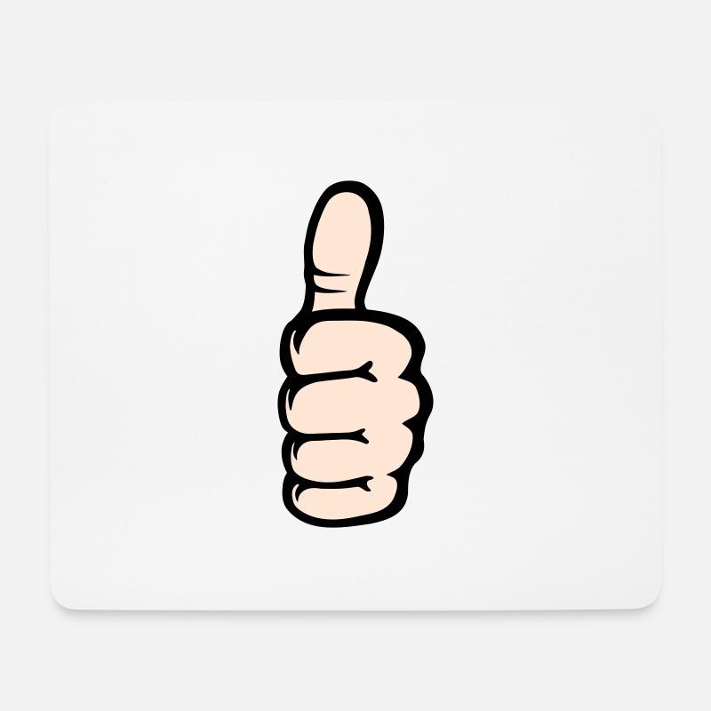 Alles klar OK Hand Symbol - Mousepad (Querformat) - Weiß