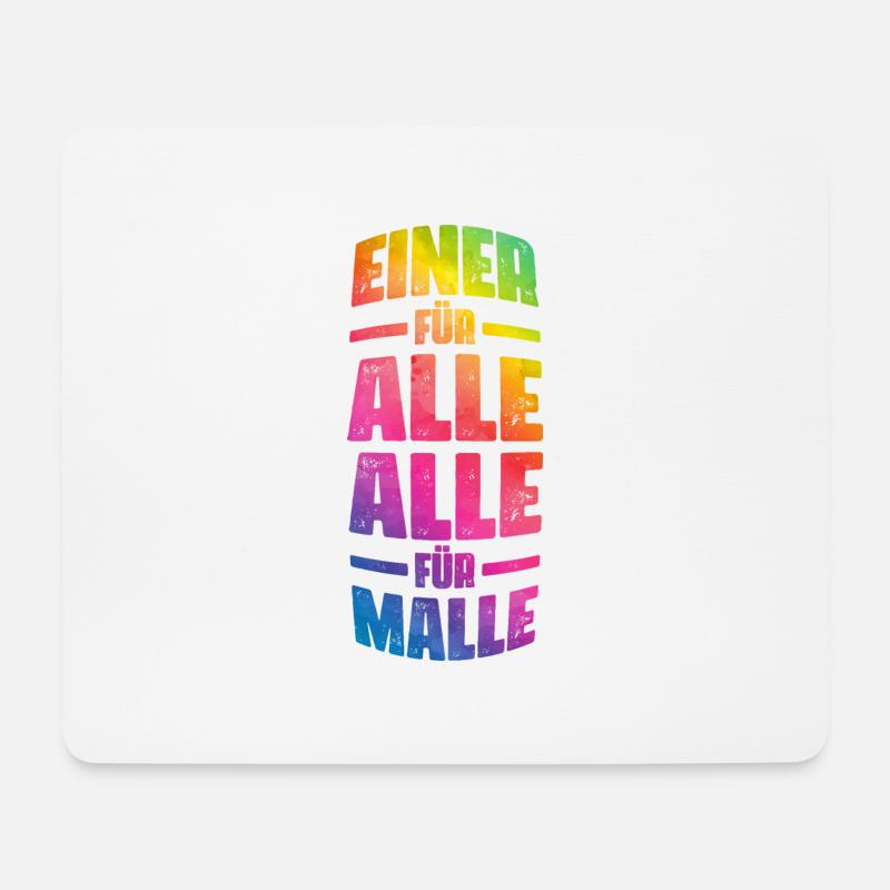 Malle Alle Für Einen Mallorca Spruch - Mousepad (Querformat) - Weiß