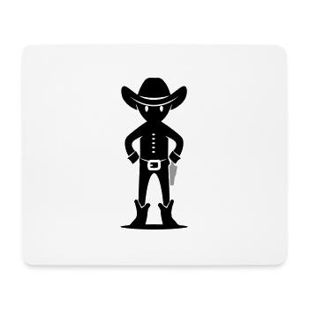 Western de cow-boy - Tapis de souris (format paysage) - blanc - Devant