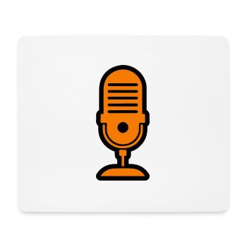 Microphone Symbol Journalist Podcast - Mouse Pad (horizontal) - white - Front