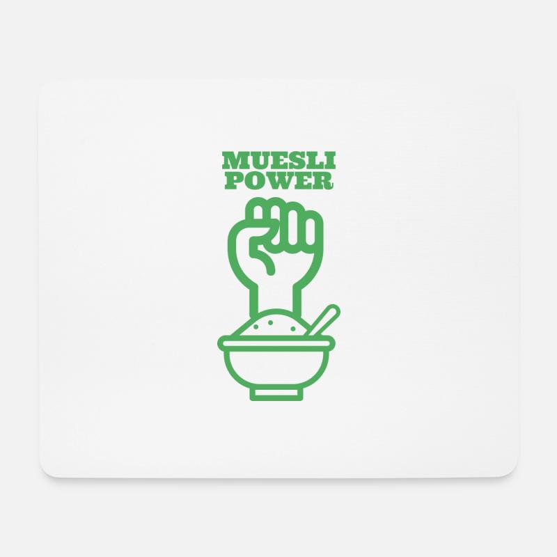 Müsli Power - Mousepad (Querformat) - Weiß