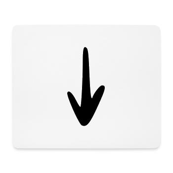 Arrow drawing sketch black - Mouse Pad (horizontal) - white - Front