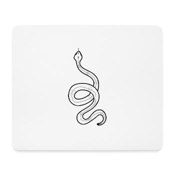 Schlange - Mousepad (Querformat) - Weiß - Vorne