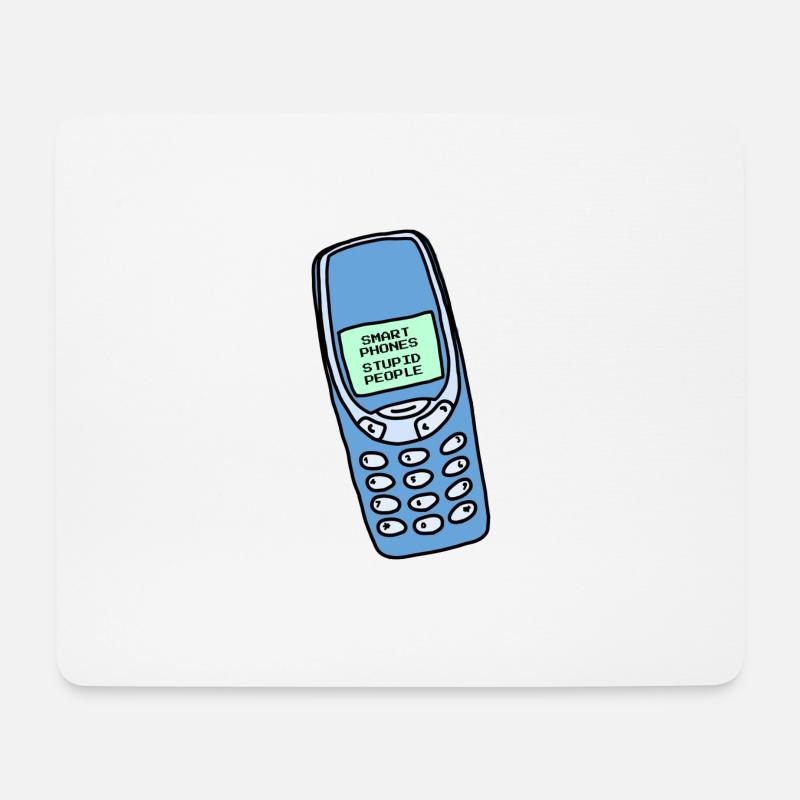 SMARTPHONES STUPID PEOPLE - Mousepad (Querformat) - Weiß