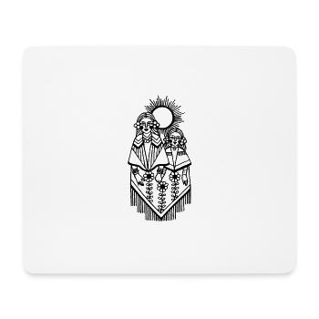 Sonne und Freundschaft - Mousepad (Querformat) - Weiß - Vorne