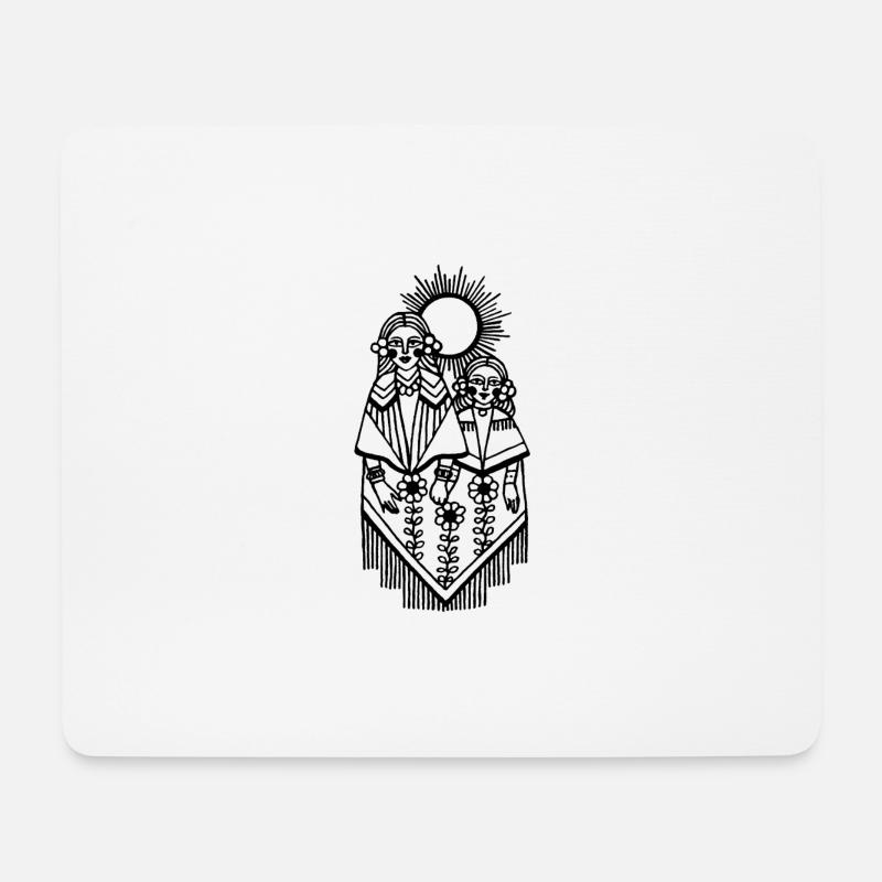 Sonne und Freundschaft - Mousepad (Querformat) - Weiß