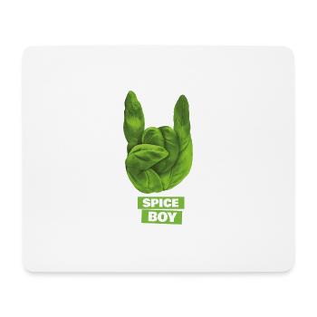 Spiceboy - Basil - Devil Horns - Rock 'n' Roll - Mouse Pad (horizontal) - white - Front