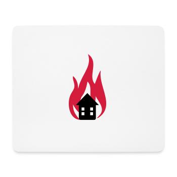 Feuer Haus 3c - Mousepad (Querformat) - Weiß - Vorne