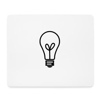 lightbulb light bulb gluehbirne gluehlampe lamp12 - Mousepad (Querformat) - Weiß - Vorne