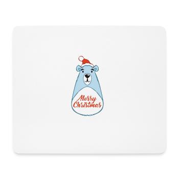 Weihnachtsbär - Mousepad (Querformat) - Weiß - Vorne