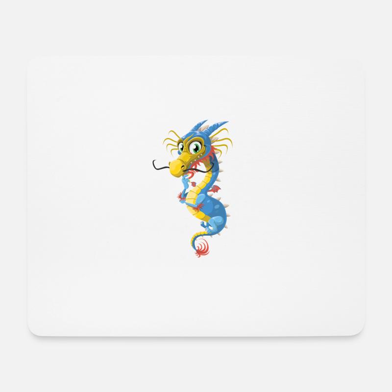 drache - Mousepad (Querformat) - Weiß