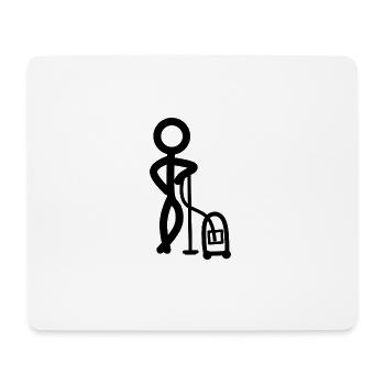cleaning cleaning cleaning woman broom wischmop37 - Mouse Pad (horizontal) - white - Front