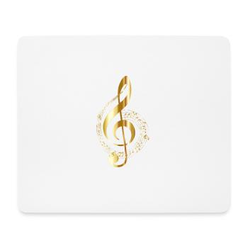 golden clef - Mouse Pad (horizontal) - white - Front