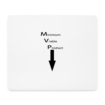 Minimum Viable Product for self-sucking - Mouse Pad (horizontal) - white - Front