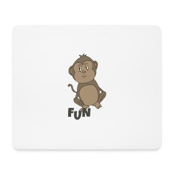 AMUSEMENT DE SINGE - Tapis de souris (format paysage) - blanc - Devant
