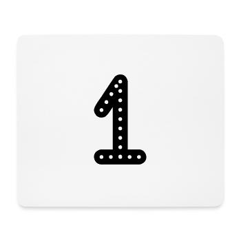 1. 1 YEAR. 1ST ANNIVERSARY. BIRTHDAY 1 YEAR - Mouse Pad (horizontal) - white - Front